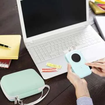 Case Compatible with Phomemo D30 D35 M02/ M02S/ M02 for NELKO Label Maker, for NIIMBOT for JADENS for Memoking for SUPVAN Labeler Sticker Storage Holder Tape Paper Roll (Box Only)(Green)