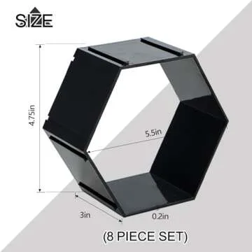 Stunning Black Honeycomb Hexagon Cake Display Stand for All Occasions