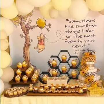 Stylish Black Honeycomb Cake Display Stand for Events