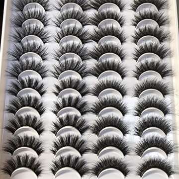 Gmagictobo 20 Pairs False Eyelashes Natural Look Wispy Dramatic Lashes Pack 4 Styles Strip Mink Eye Lashes Multipack