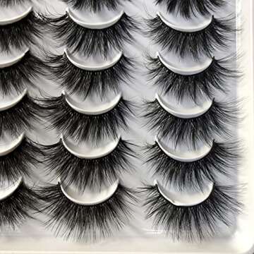 Gmagictobo 20 Pairs False Eyelashes Natural Look Wispy Dramatic Lashes Pack 4 Styles Strip Mink Eye Lashes Multipack