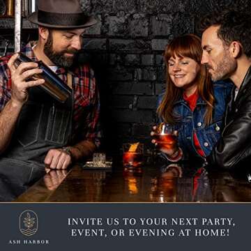 Clear Ice Cube Maker Design Tray - Craft Modern Ice Molds for Bourbon & Cocktails in 5 Seconds - Whiskey Mold Cube Stamp – Bartender Accessories - Copper Ice Press Cocktails by Ash Harbor (Holidays)