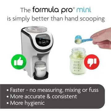 Baby Brezza Formula Pro Mini Baby Formula Mixer Machine Fits Small Spaces and is Portable for Travel– Bottle Makers Makes The Perfect Bottle for Your Infant On The Go, White