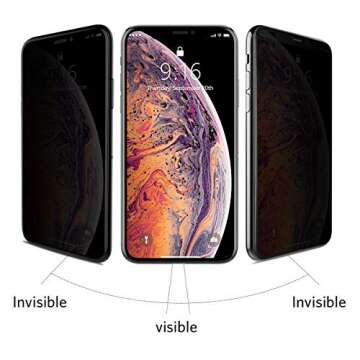 Compatible with iPhone XS X 10 Privacy Screen Protector Tempered Glass, BENKS Anti-Spy 3D Curve Edge Full Coverage Frame Shatterproof Tempered Glass Film (Black for Apple iPhone XS X 11 pro, 5.8 inch)