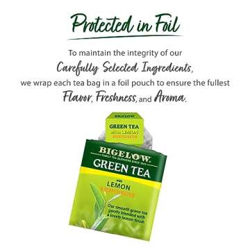 Bigelow Tea Decaffeinated Green Tea with Lemon, Decaf Tea with Green Tea and Lemon, 20 Count Box (Pack of 6), 120 Total Tea Bags