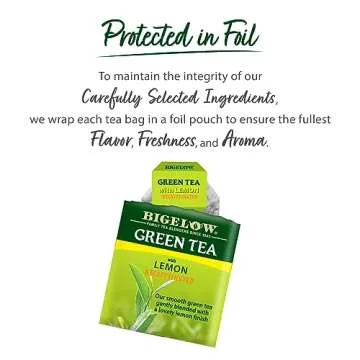 Bigelow Tea Decaffeinated Green Tea with Lemon, Decaf Tea with Green Tea and Lemon, 20 Count Box (Pack of 6), 120 Total Tea Bags