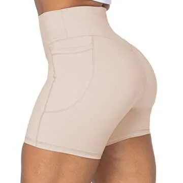 Sunzel Women’s High Waisted Biker Shorts with Pockets