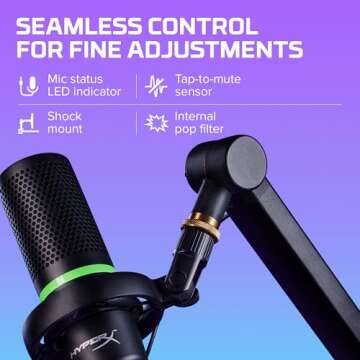 HyperX DuoCast – RGB USB Condenser Microphone for PC, PS5, PS4, Mac, Low-profile Shock Mount, Cardioid, Omnidirectional, Pop Filter, Gain Control, Gaming, Streaming, Podcasts, Twitch, YouTube, Discord