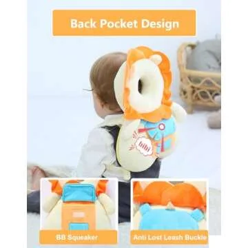 Baby Toddler Talking Head Safety Protector Backpack