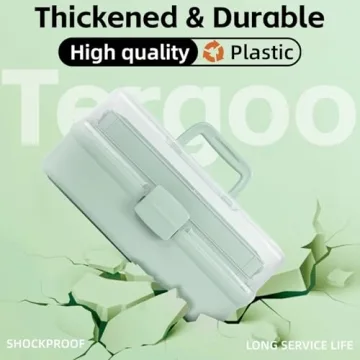 Tergoo 12.5in 3-Layer Craft Storage Box with Adjustable Dividers
