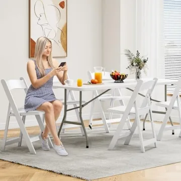 YITAHOME 6ft Heavy-Duty Folding Table for Outdoor Use