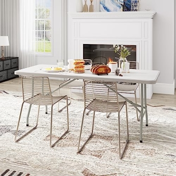 YITAHOME 6ft Heavy-Duty Folding Table for Outdoor Use