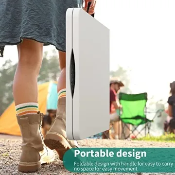 YITAHOME 6ft Heavy-Duty Folding Table for Outdoor Use