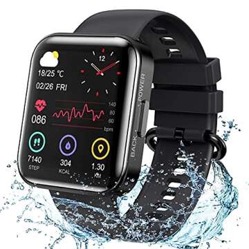 KOSPET Smart Watches for Men - IP68 Waterproof Fitness Smart Watch for Android iPhones with Heart Ra...