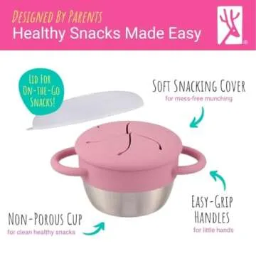 Elk and Friends Stainless Steel Snack Cups for Kids