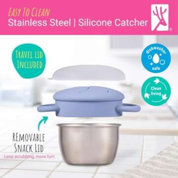 Elk and Friends Stainless Steel Snack Cups for Kids