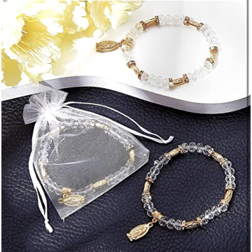 Crystal Lady Guadalupe Rosary Bracelet Set - 12 PCS
