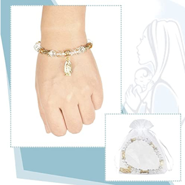 Crystal Lady Guadalupe Rosary Bracelet Set - 12 PCS