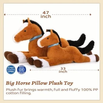 MaoGoLan Large Horse Plush Toy for Kids, Perfect Gift