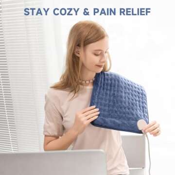 Heating Pad for Back Pain Cramps Relief, ZUODUN Electric Heating Pads for Neck/Shoulder/Leg with Aut...