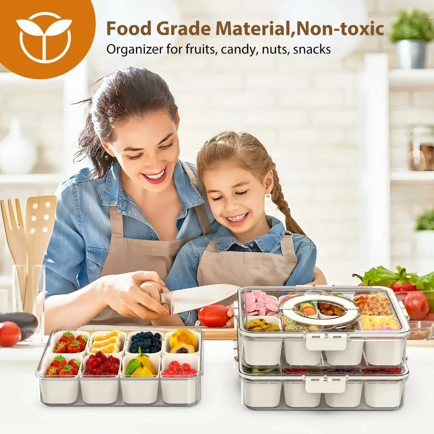 Snackle Box - Divided Snack Organizer for Any Occasion