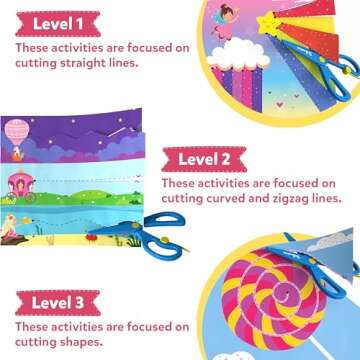 Skillmatics Art & Craft Activity Kit - Snip, Snip Unicorns & Princesses, Develop Scissor Skills, Child Safe, TikTok Viral Sensation, Gifts for Girls & Boys Ages 3, 4, 5, 6, 7