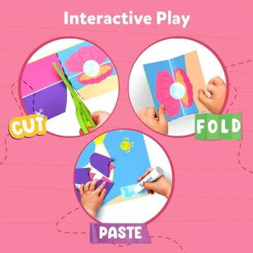 Skillmatics Art & Craft Activity Kit - Snip, Snip Unicorns & Princesses, Develop Scissor Skills, Child Safe, TikTok Viral Sensation, Gifts for Girls & Boys Ages 3, 4, 5, 6, 7