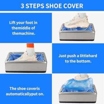 zxfuture Automatic Shoe Cover Dispenser with 200 Covers