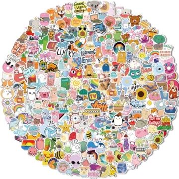 300 Pcs Cute Vinyl Waterproof Stickers for Kids & Teens - Fun Classroom Prizes