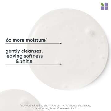 Biolage Hydra Source Shampoo | Hydrates & Moisturizes Dry Hair | Helps Repair Split Ends | Paraben-Free | For Dry & Damaged Hair | Salon Shampoo | Weightless, Soft Finish | Vegan | Cruelty Free