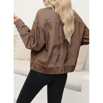 Dokotoo Cropped Denim Jacket for Women - Stylish Cargo Design