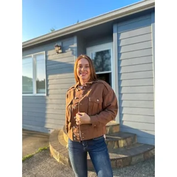 Dokotoo Cropped Denim Jacket for Women - Stylish Cargo Design