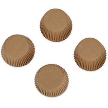 Gifbera Natural Cupcake Liners 400-Count Unbleached Baking Cups