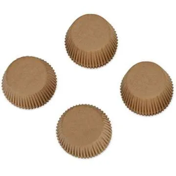 Gifbera Natural Cupcake Liners 400-Count Unbleached Baking Cups