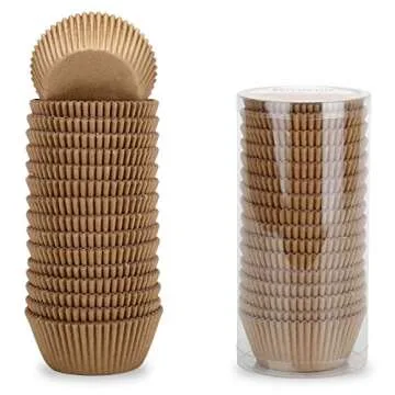 Gifbera Natural Cupcake Liners 400-Count Unbleached Baking Cups