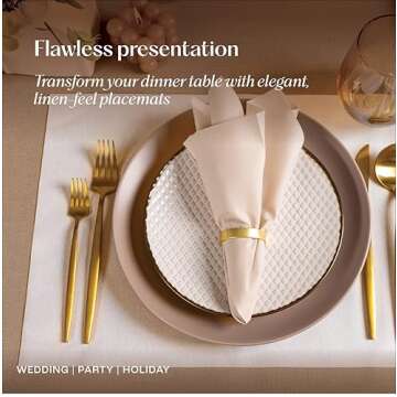 Disposable Pink Paper Placemats - 100-Pack Elegant Dining