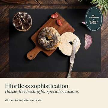 Disposable Pink Paper Placemats - 100-Pack Elegant Dining