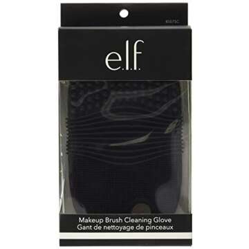 e.l.f. Makeup Brush Cleaning Glove, Black, 5.3 Ounce