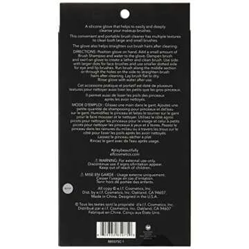 e.l.f. Makeup Brush Cleaning Glove, Black, 5.3 Ounce