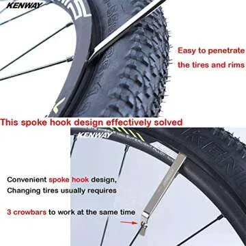 TuoTu Stainless Steel Bicycle Tire Levers - Ultimate Maintenance Tool Set