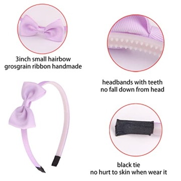 XIMA 20pcs Bows Headbands for Girls - Hair Accessories