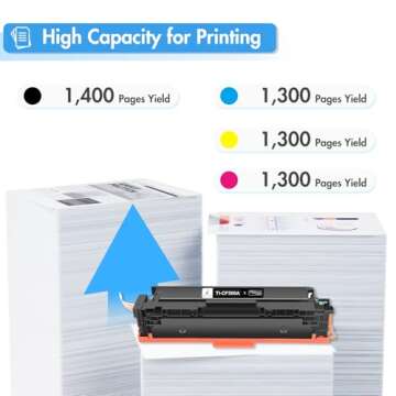 TRUE IMAGE Compatible Toner Cartridge Replacement for HP 202A CF500A 202X Color Laserjet Pro MFP M281fdw M281cdw M254dw M281fdn M254dn M254nw M281 M254 Toner Printer Ink (BK/C/Y/M, 5-Pack)