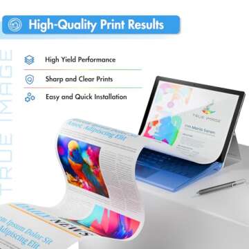 TRUE IMAGE Compatible Toner Cartridge Replacement for HP 202A CF500A 202X Color Laserjet Pro MFP M281fdw M281cdw M254dw M281fdn M254dn M254nw M281 M254 Toner Printer Ink (BK/C/Y/M, 5-Pack)