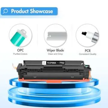 TRUE IMAGE Compatible Toner Cartridge Replacement for HP 202A CF500A 202X Color Laserjet Pro MFP M281fdw M281cdw M254dw M281fdn M254dn M254nw M281 M254 Toner Printer Ink (BK/C/Y/M, 5-Pack)