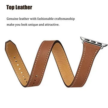 Stylish Bestig Apple Watch Leather Band for All Sizes