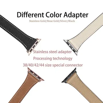Stylish Bestig Apple Watch Leather Band for All Sizes
