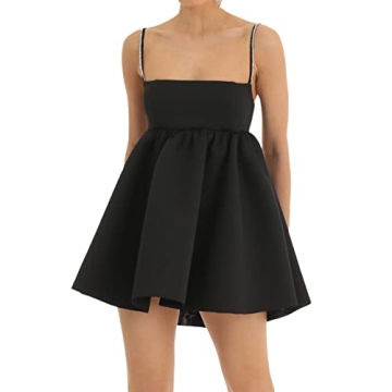 Women Lace Mini Dress Backless Ruffle Flare Perfect for Parties