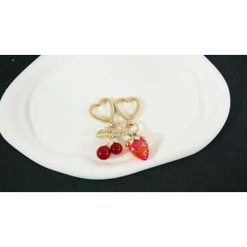 Charming Meefisher Strawberry Keychain for Women Gifts