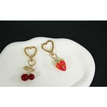 Charming Meefisher Strawberry Keychain for Women Gifts