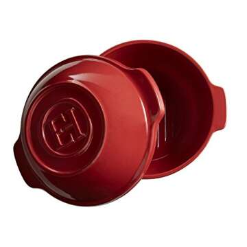 Emile Henry Burgundy Ceramic Cooker for Baking and More